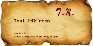 Tasi Márton névjegykártya