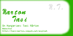 marton tasi business card